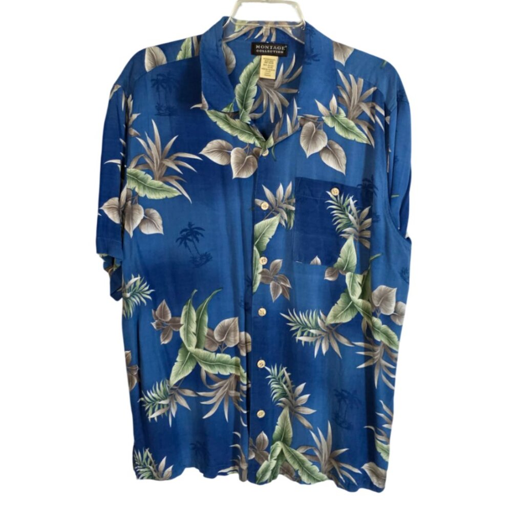 EUC Montage Collection Hawaiian Tropical Short Sleeve shirt